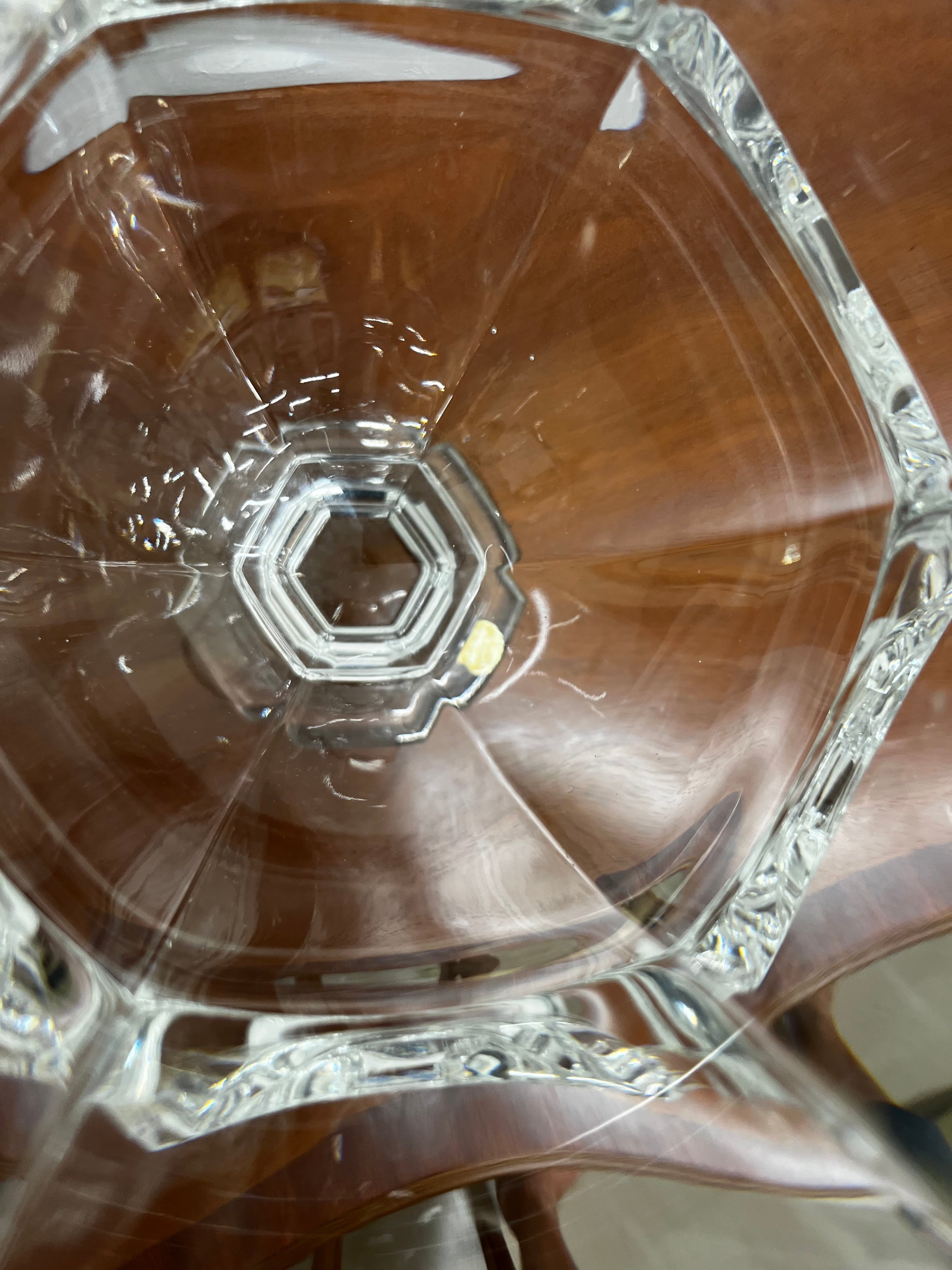 ドイツ製 Genuine Lead Crystal 大型クリスタル花瓶 ソリッド