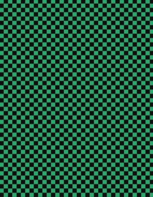 鬼の和柄 市松模様 緑＆黒 A4サイズ （ポーセラーツ用転写紙 古典和柄