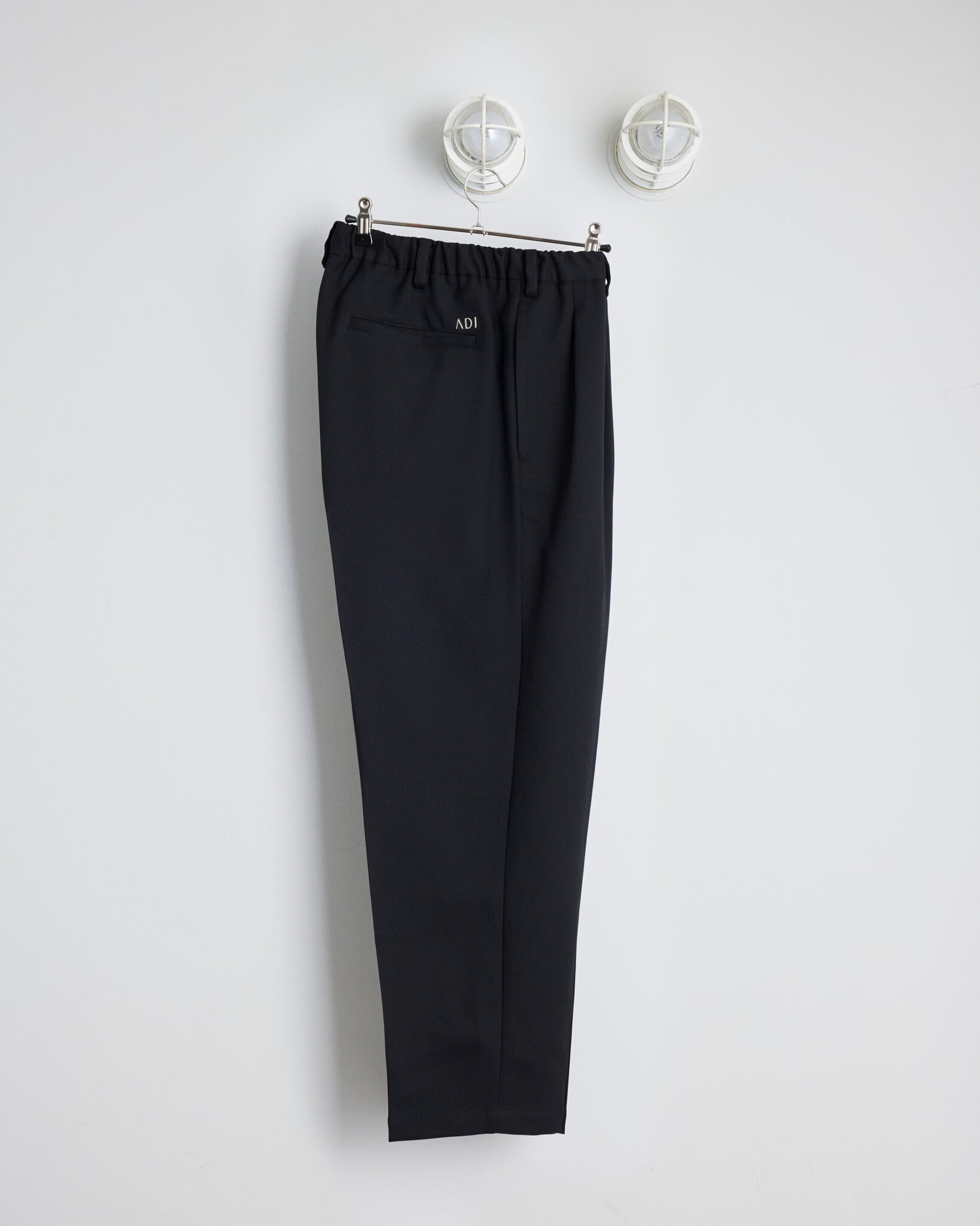everyone polyester twill chef pants 黒 L everyone for ADI polyester twill chef pants | ADI