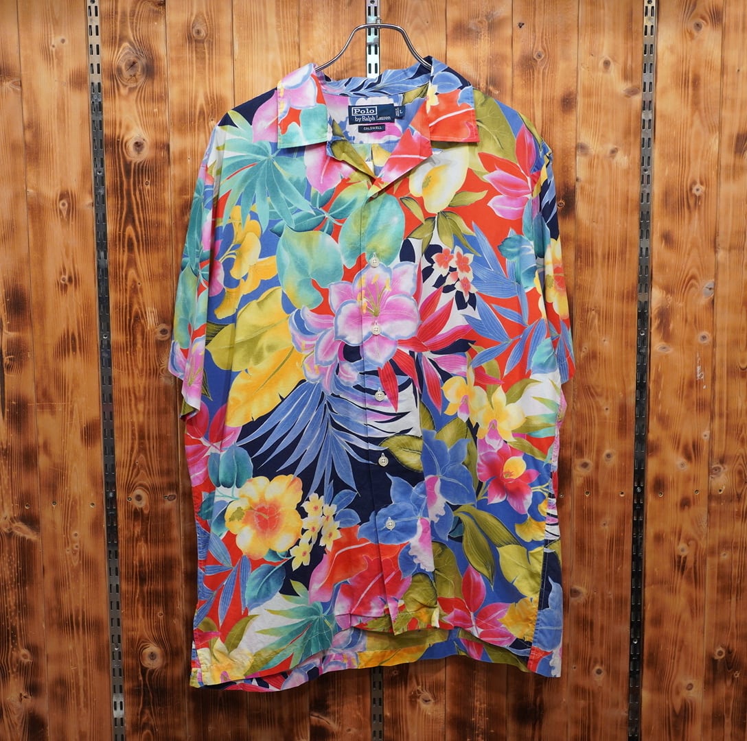 ralphlauren caldwell 総柄 花柄 開襟シャツ オープンカラーシャツ L/ラルフローレン