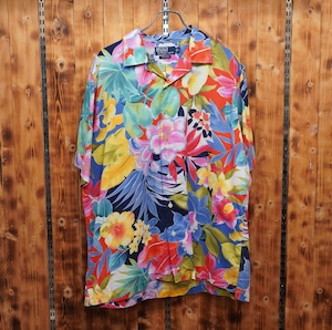 ralphlauren caldwell 総柄 花柄 開襟シャツ オープンカラーシャツ L/ラルフローレン