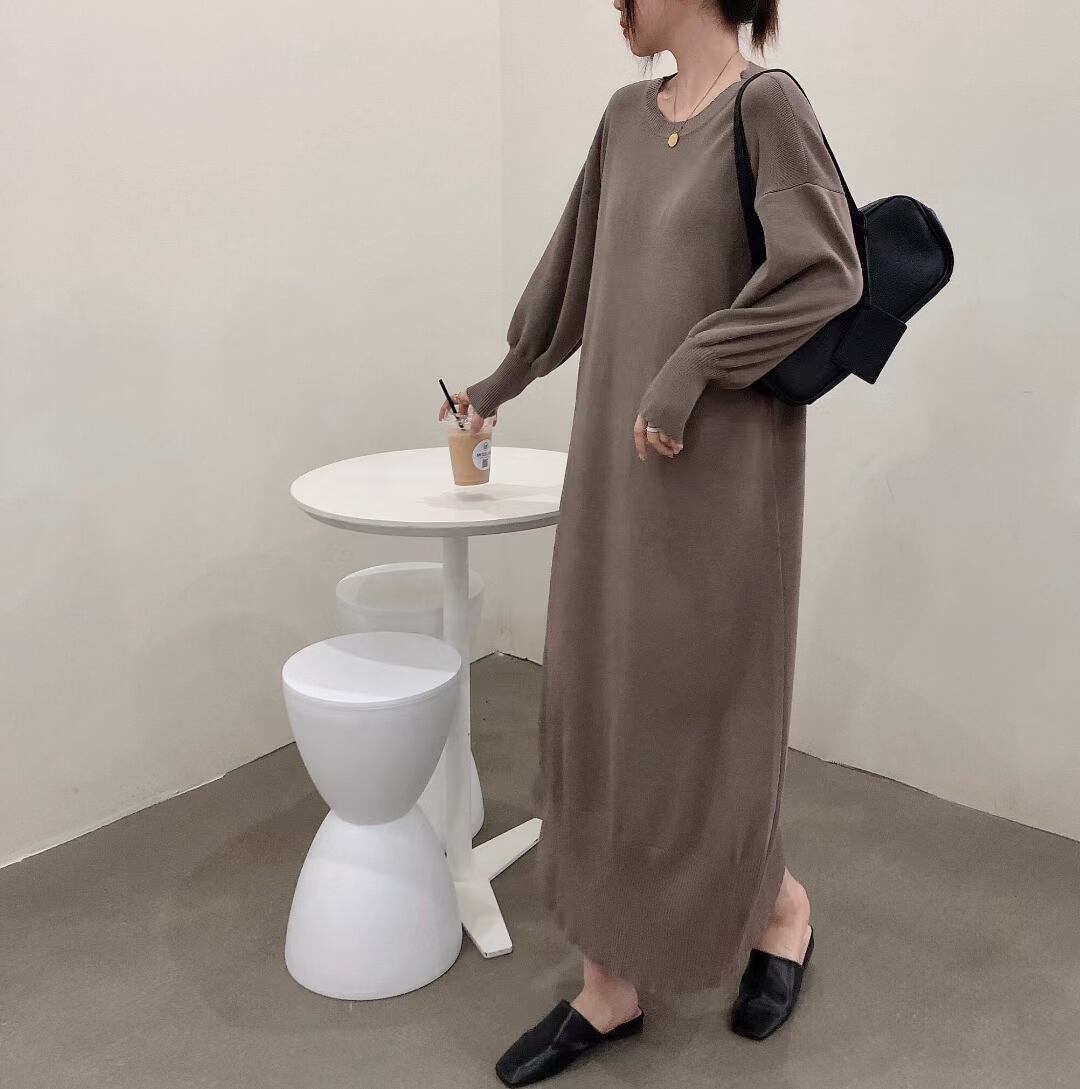 ゆったりニットワンピース　AJ1050-6089