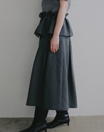 MANOF RUFFLE BELT FLARE SKIRT 2色展開