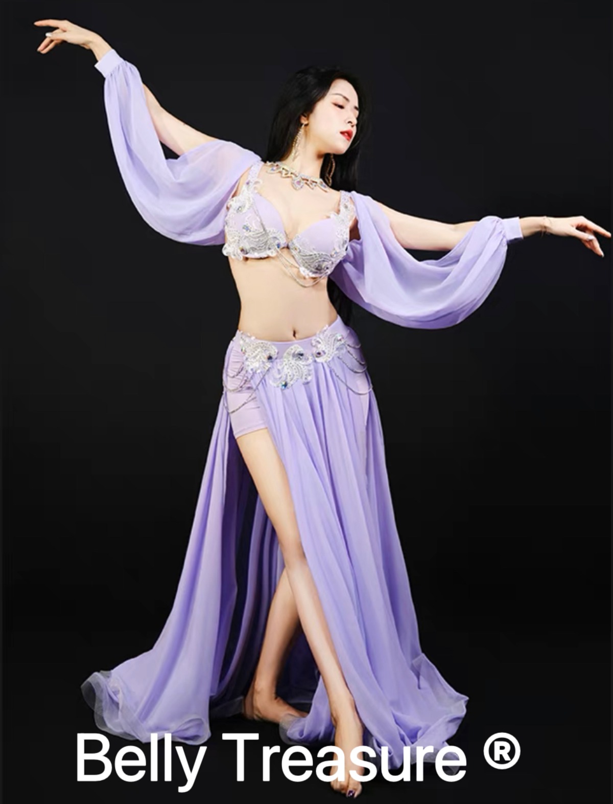 ベリーダンス衣装 オーダーメイド衣装 ブラ/スカート/アーム3点セット