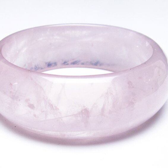 ローズクォーツ バングル 一点物 メール便可 [M便 1/10] 111-37090
