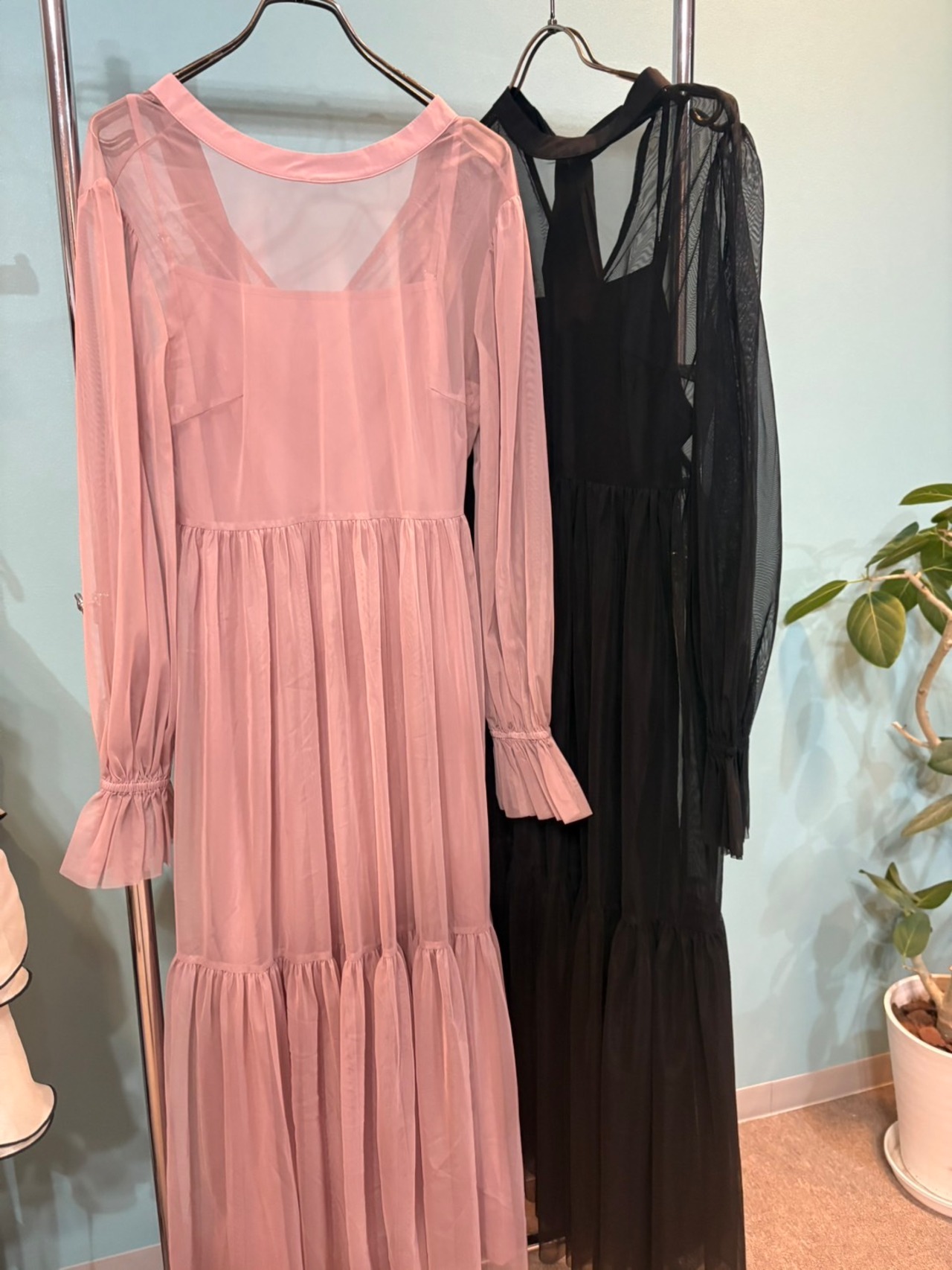 GALENA　チュールカシュクールワンピース　70060-7104