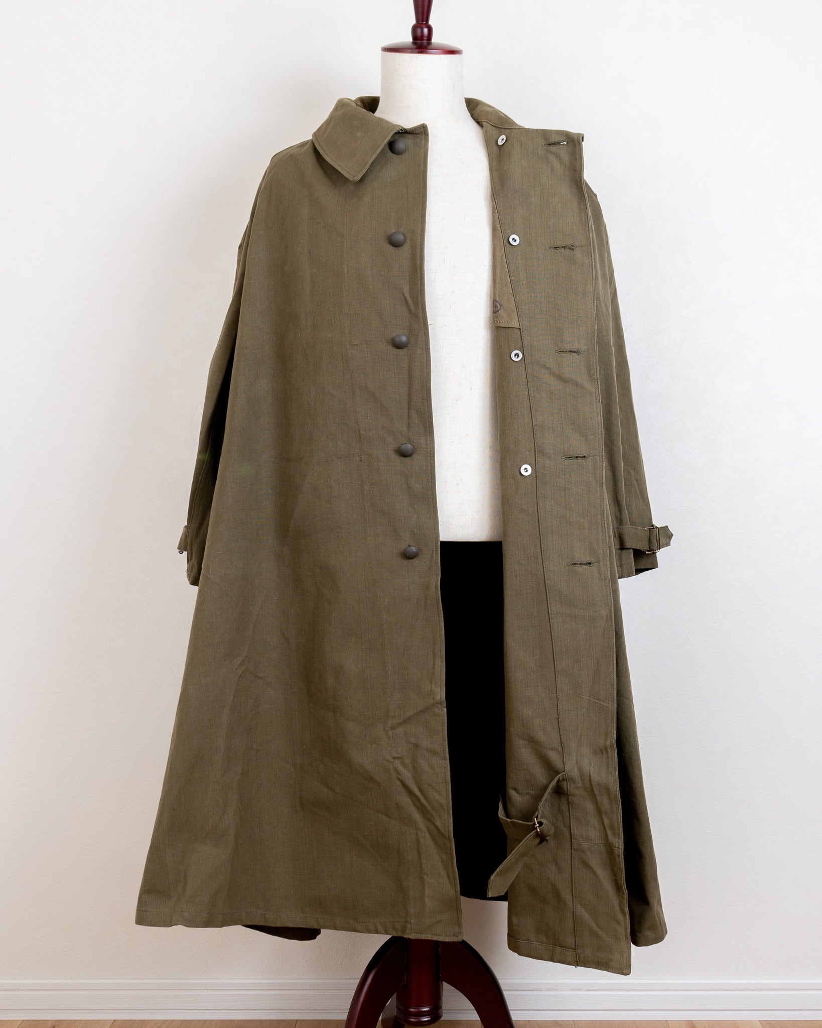 DEADSTOCK】40-50's French Army M-35 Motorcycle Coat Long Type 実物 