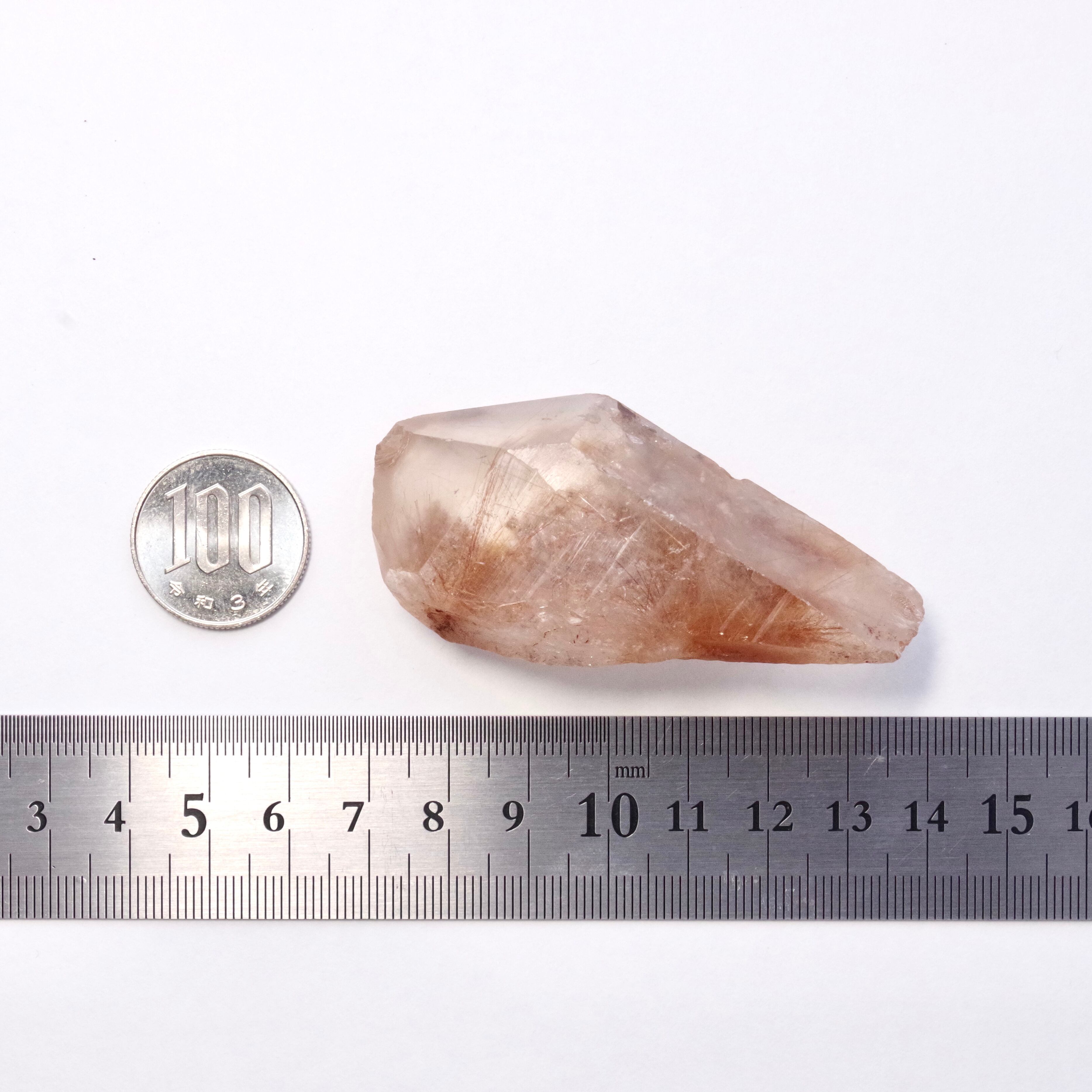産地不明 ルチルクォーツ 原石 水晶 鉱物 ルチルクォーツ（金針ルチル水晶）原石[T72-2424]