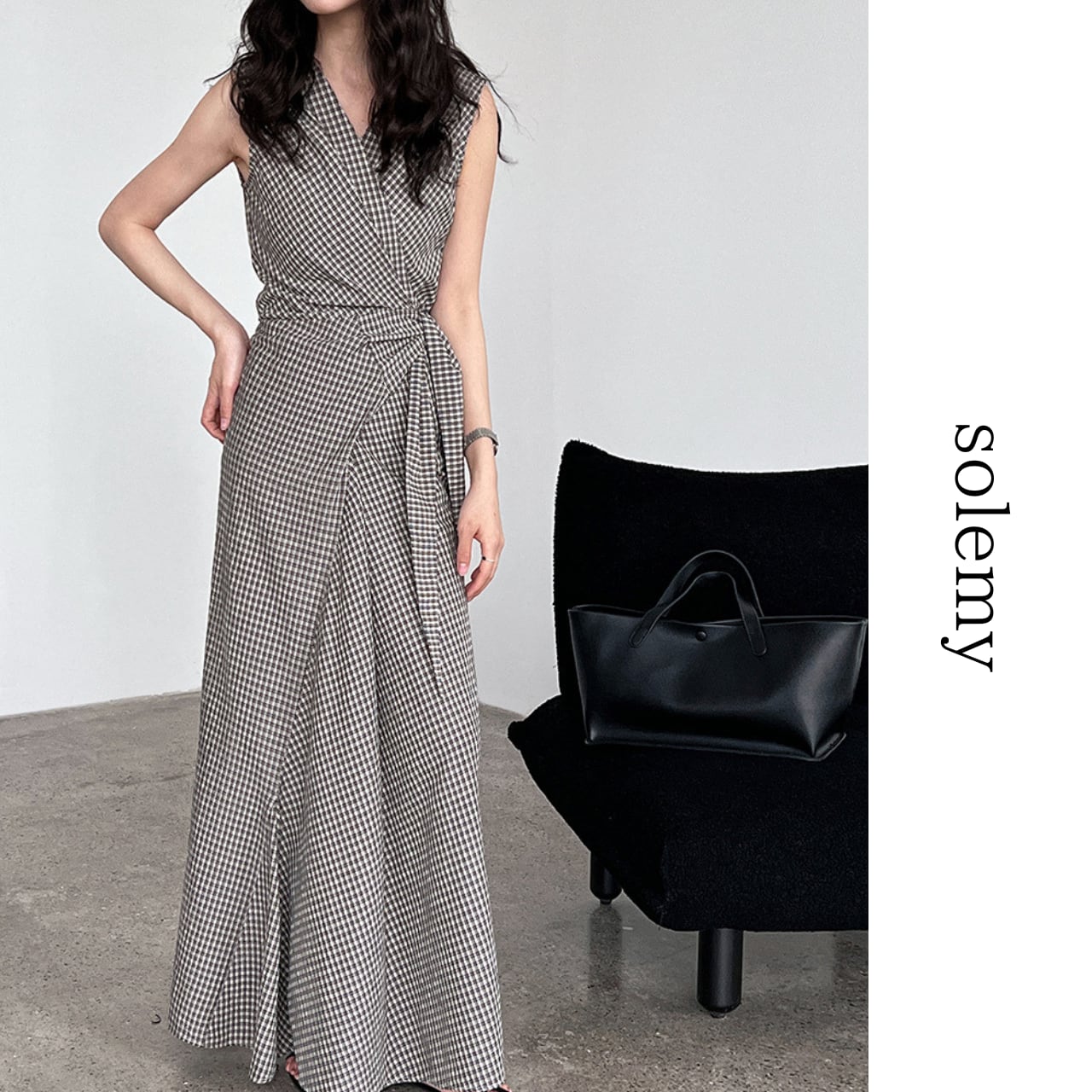 Gingham check dress S1411