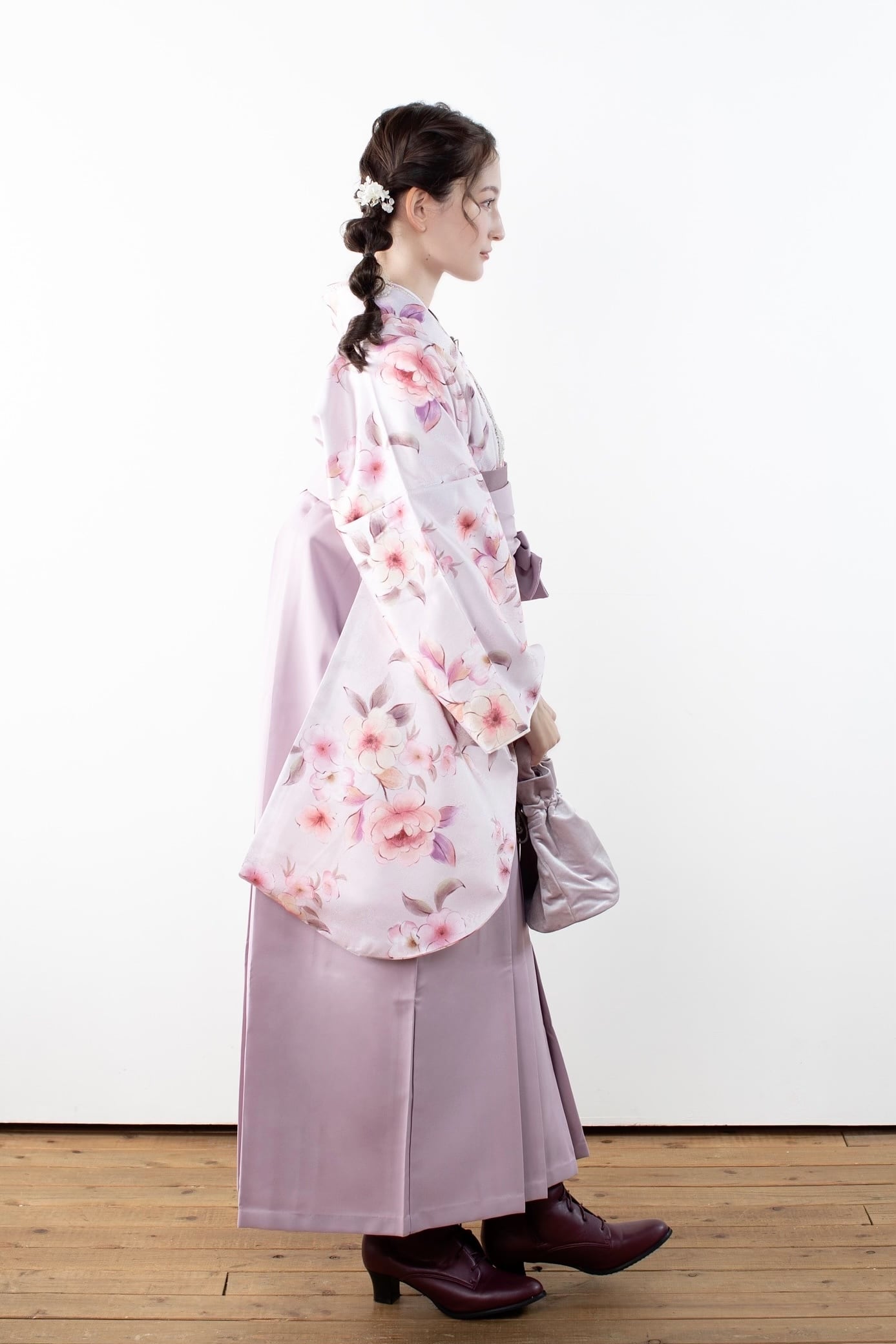卒業式　袴　160センチ　ピンク Kimono Sienne 卒業式袴3点セット ピンク 袴 二尺袖着物 袴 卒業式