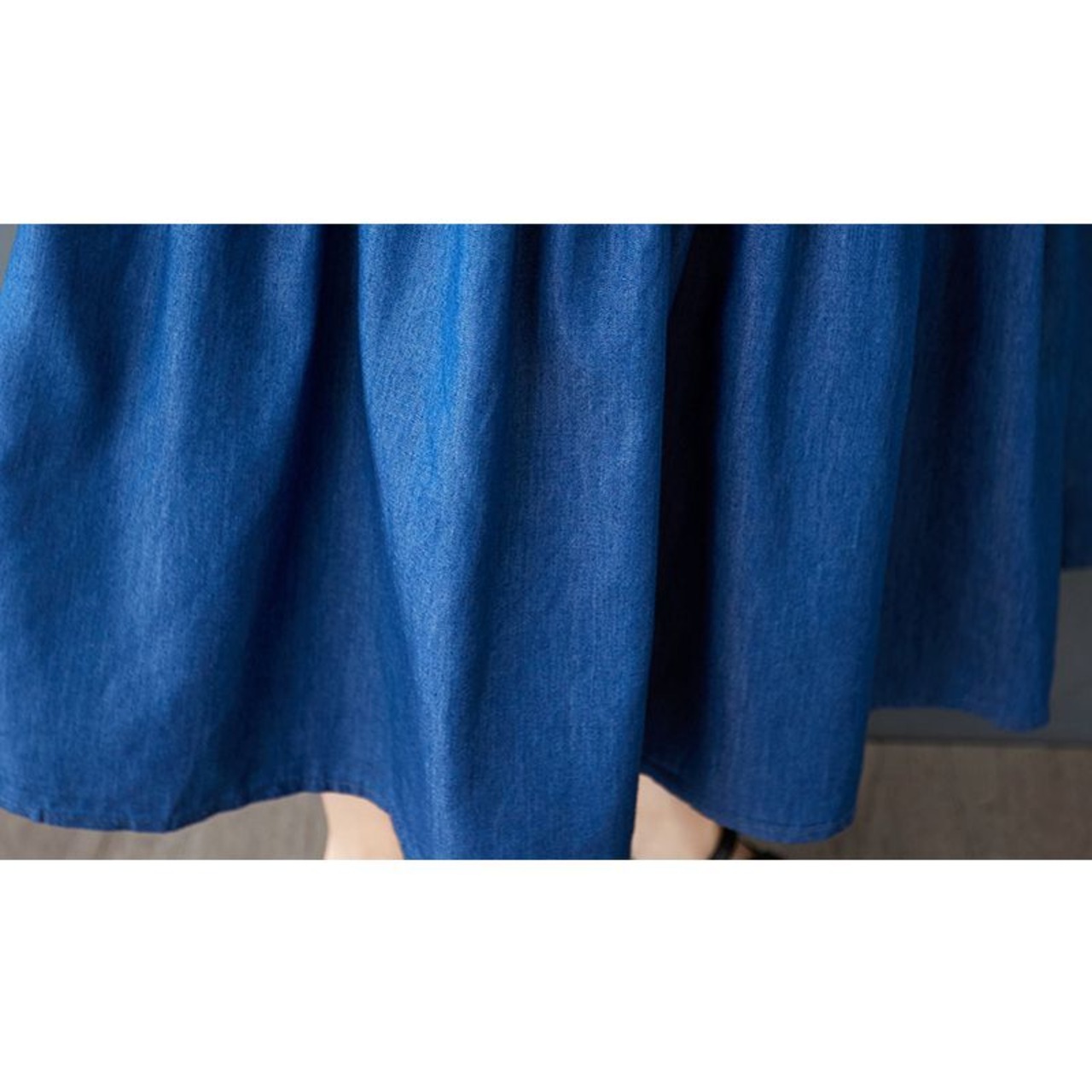 デニム パフスリーブ ワンピース  30141