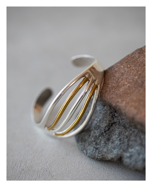 Taxco 950 Wave Line Two-Tone Silver Cuff (1979~)