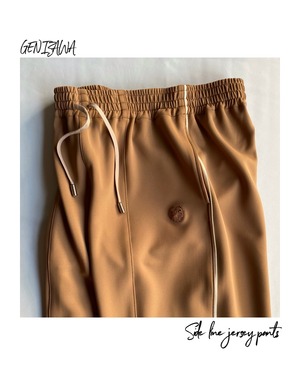 GEN IZAWA / Side line jersey pants "beige"