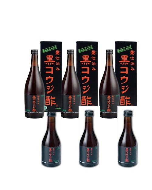 【定期便】黒麹酢 720ml+300ml(3ヶ月ごと3セットお届け)