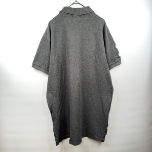 ラルフローレン　ポロシャツ　半袖　刺繍ロゴ　ビッグポニー　グレー　L