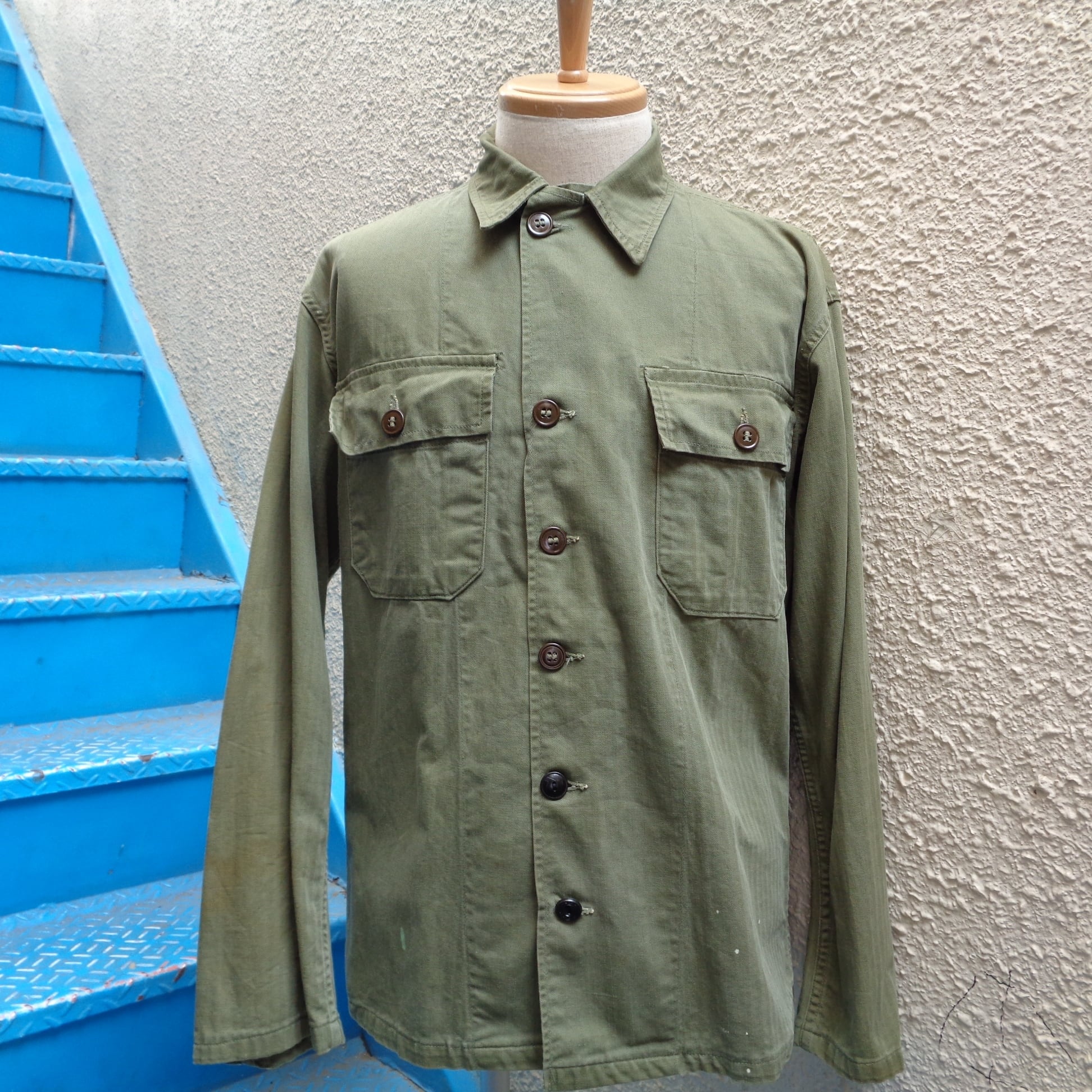 40's M-47 HBT Jacket／40年代 ミリタリージャケット ヘリンボーンツイル　米軍　アメリカ軍　 | BIG TIME ｜ヴィンテージ  古着 BIGTIME（ビッグタイム） powered by BASE