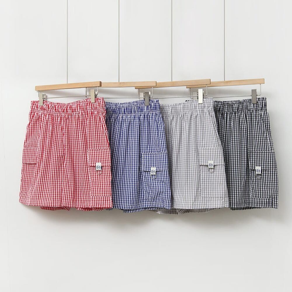 ギンガムチェックカーゴショートパンツ