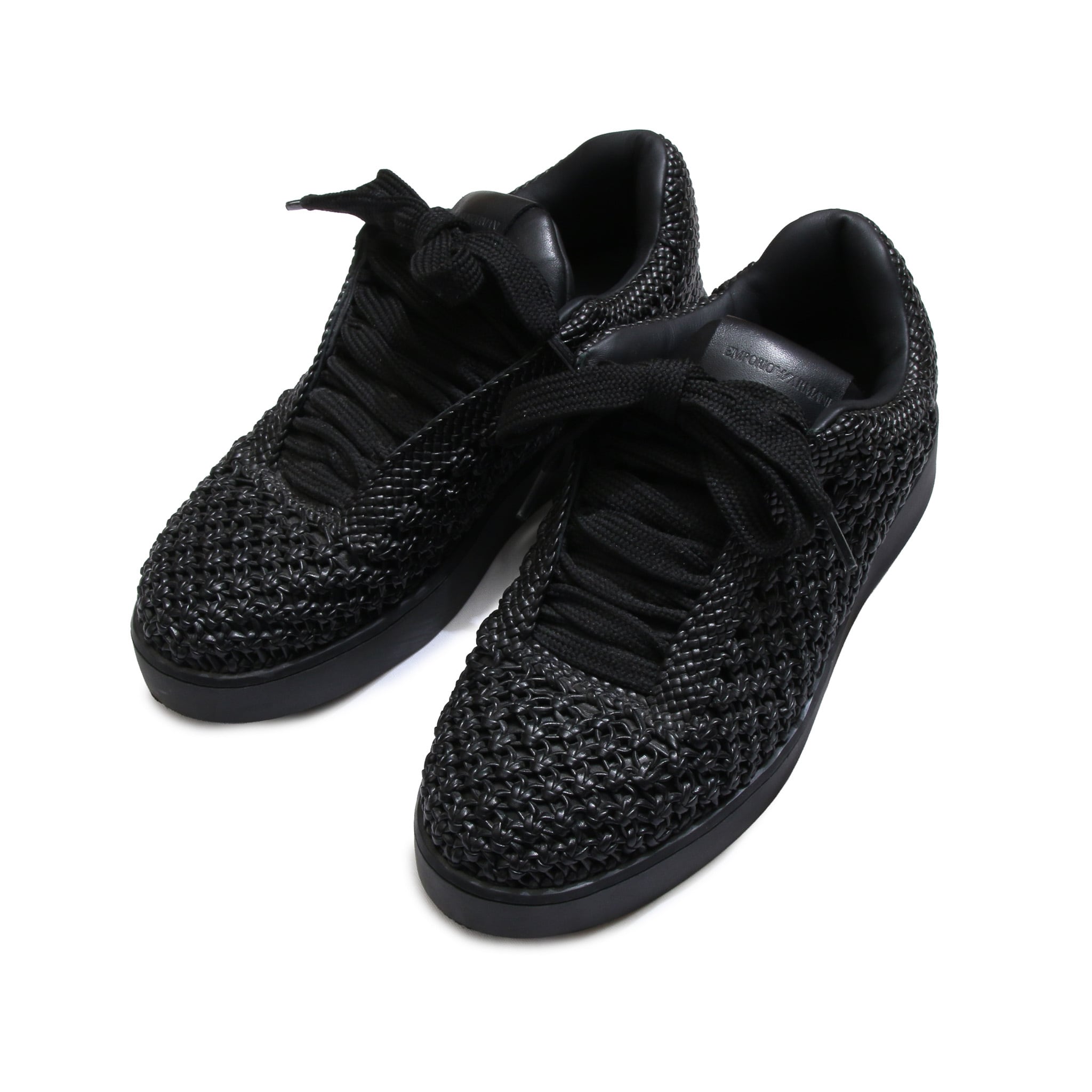 EmporioArmani BraidedLeatherShoes