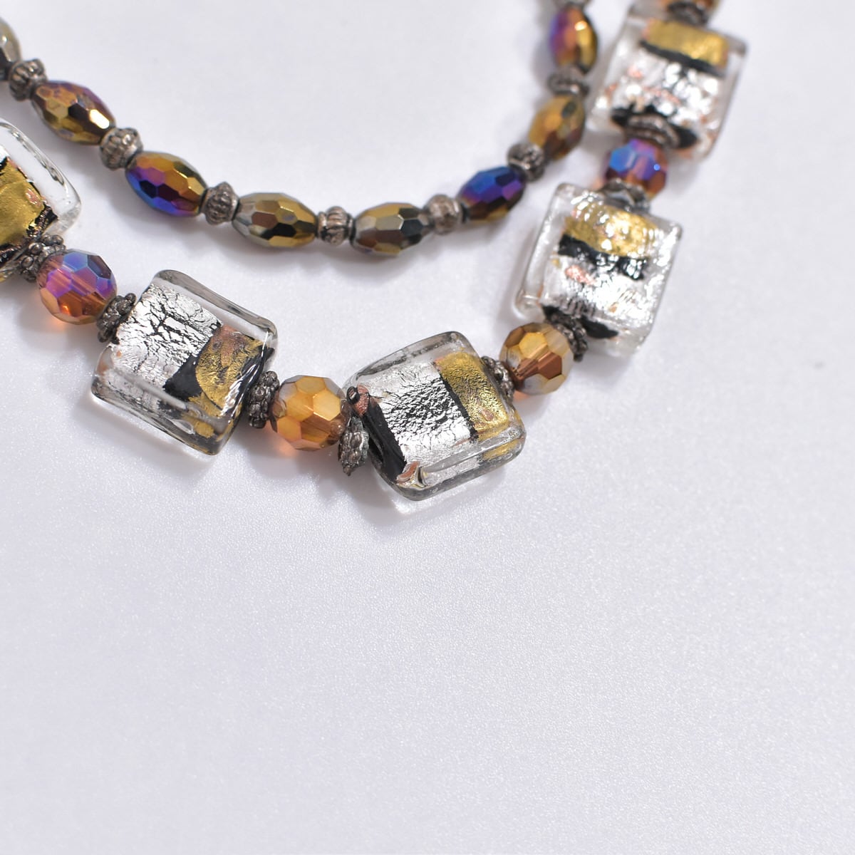 Vintage ヴィンテージ 2連 ビーズ ネックレス アクセサリー ビンテージ