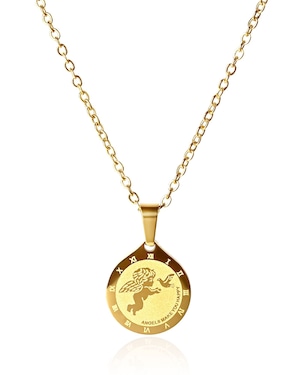 angel coin necklace stainless steel