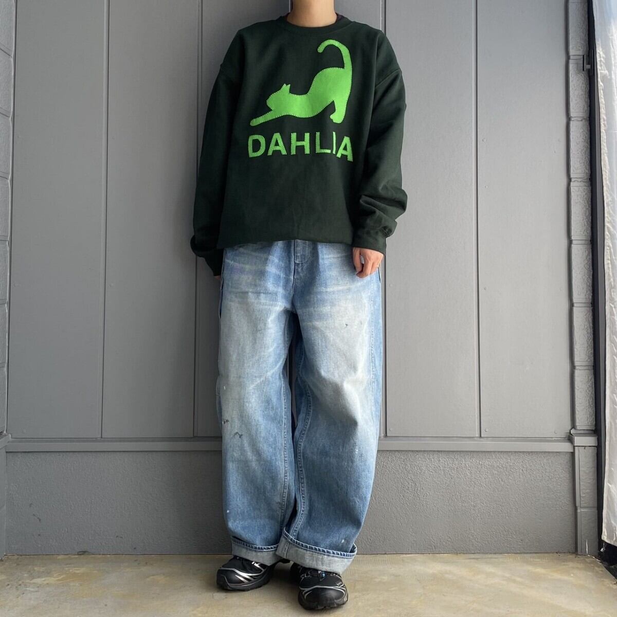 とや　ダリア　オーガンジーリメイクスウェット とや様専用 ダリア オーガンジーリメイクスウェット