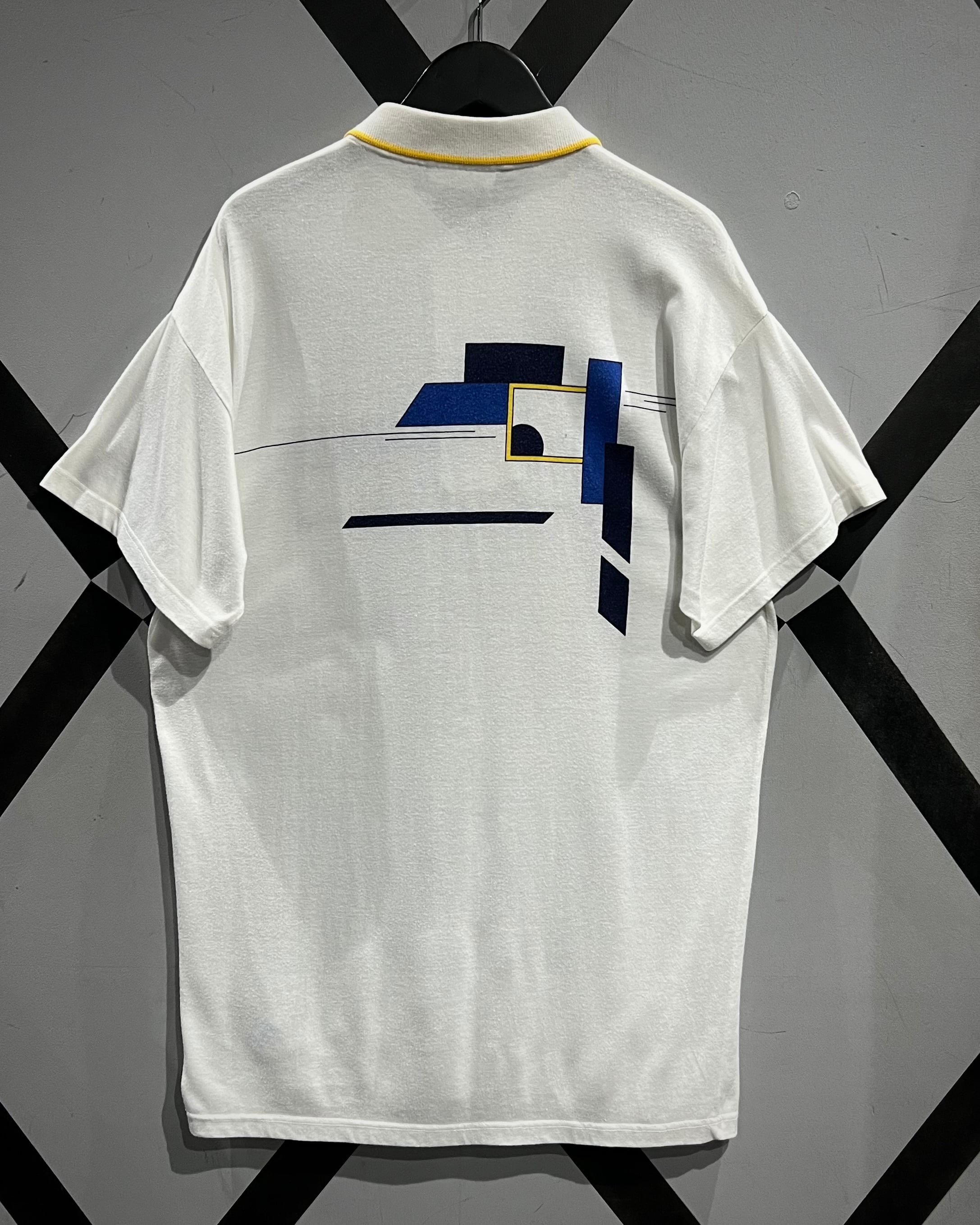X VINTAGE】“adidas” 80's Geometric Design Vintage Polo Shirt