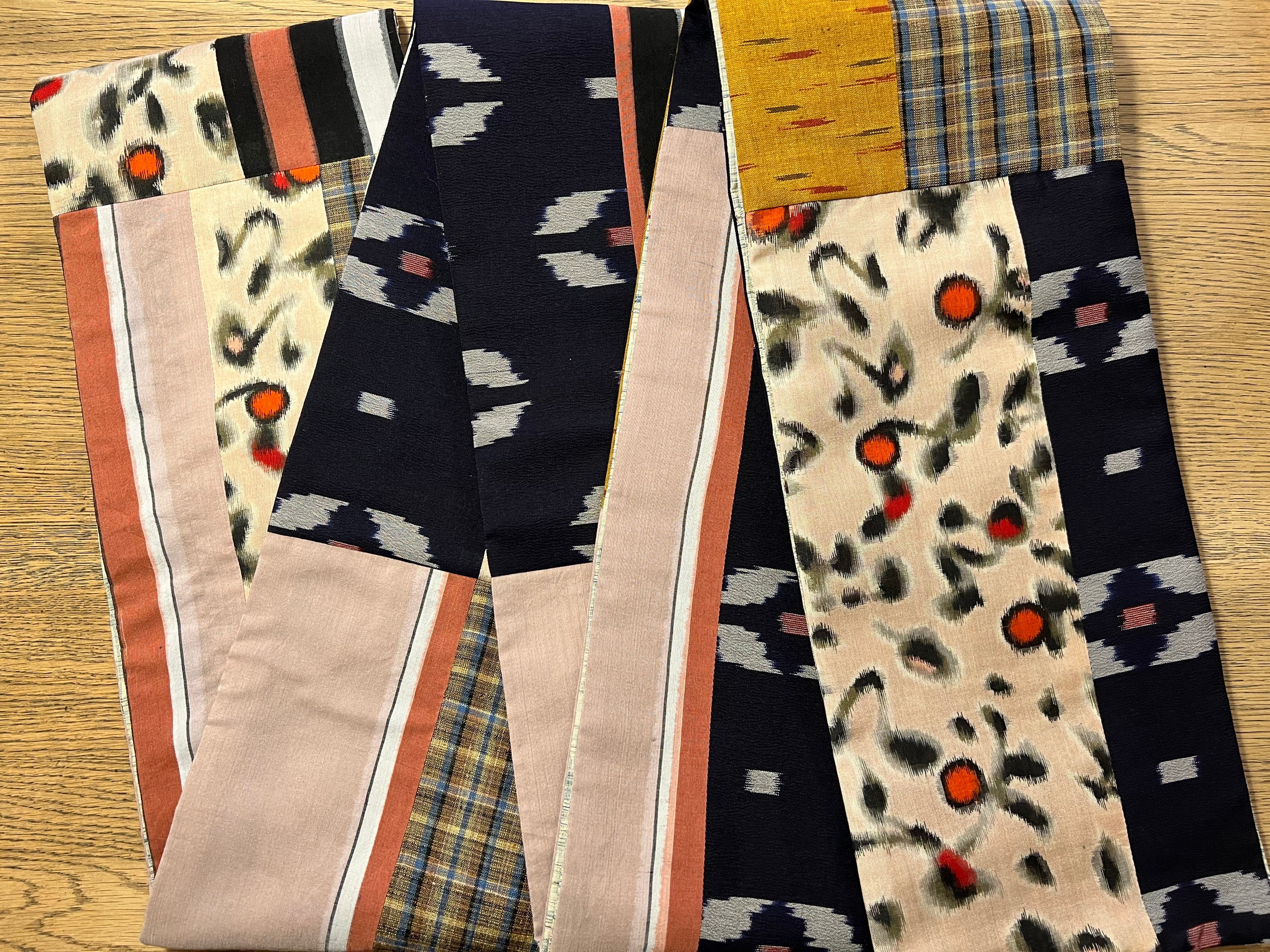 新作】ハンドメイド パッチワーク半幅帯 58 | Kohaku kimono