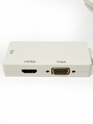 Mini DisplayPort to VGA/DVI/HDMI 変換アダプター 最大1920×1200＠60Hz出力対応
