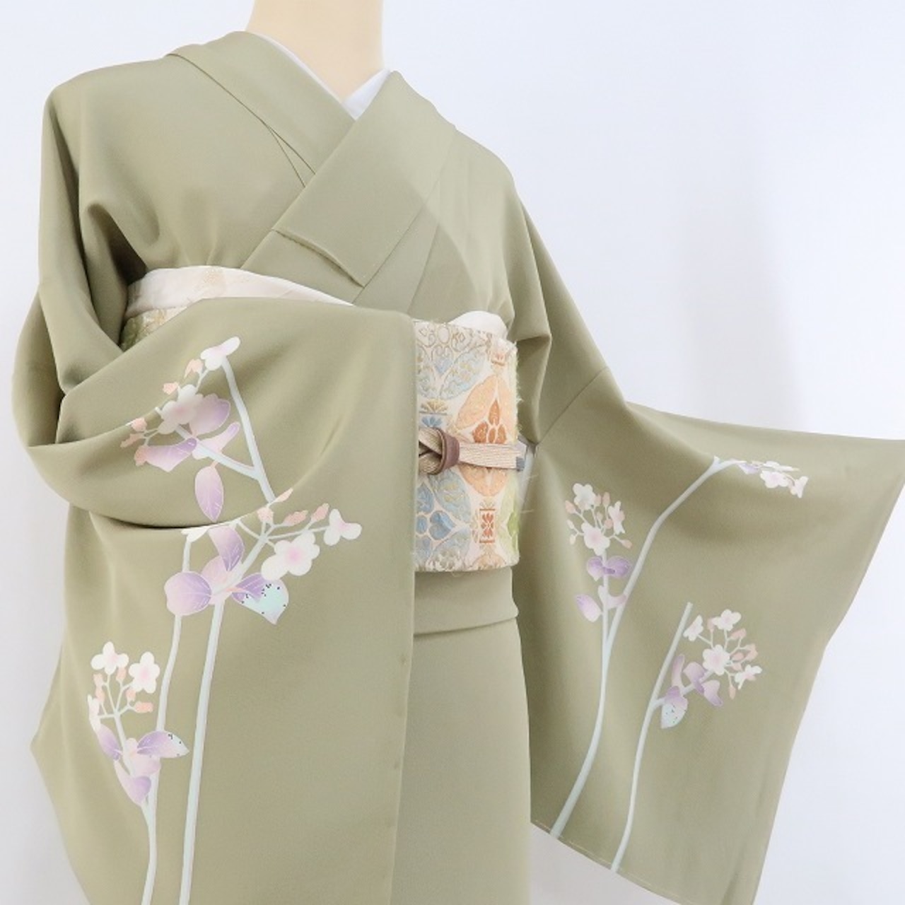 加賀 本加賀 着物 名古屋 塩瀬 名古屋帯 合さ 未仕立て