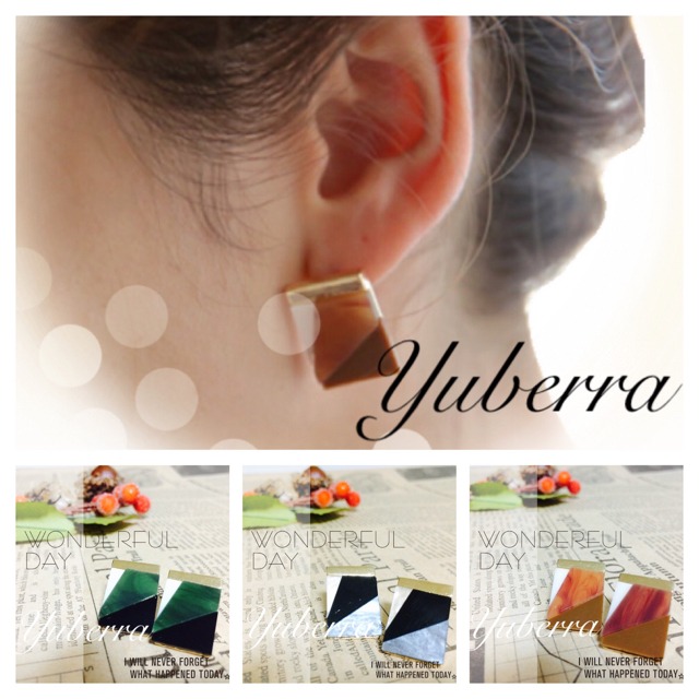 レトロスクエアピアス