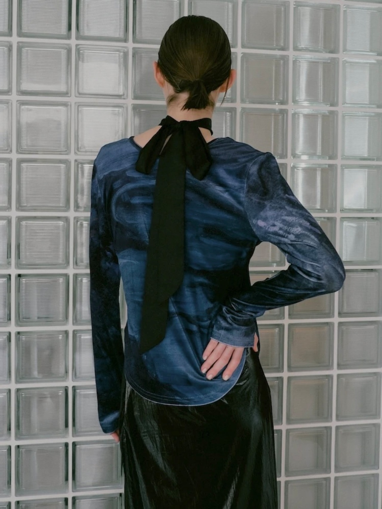 Velour Art Print Top / Nympheas - 3