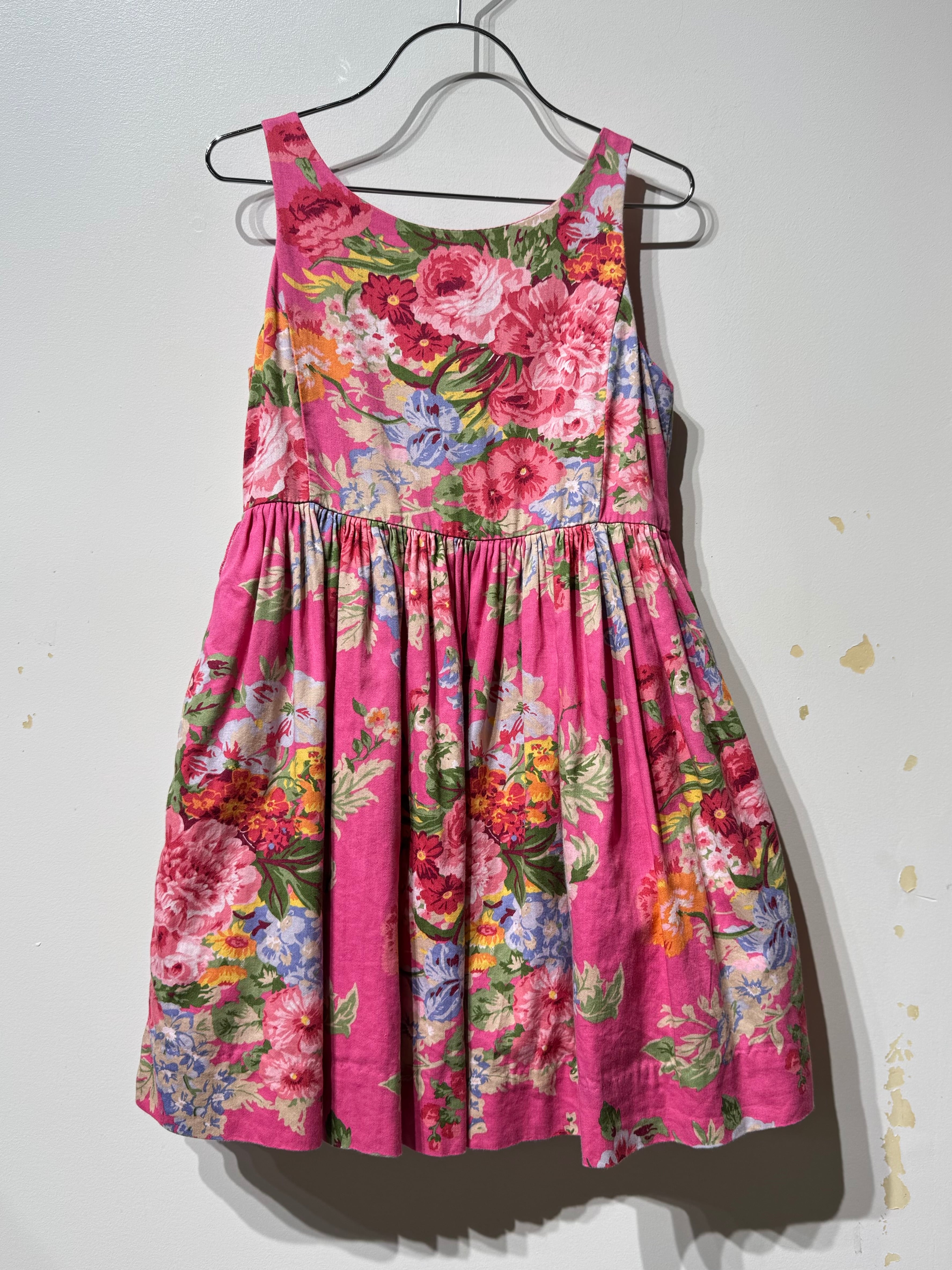 (KD684)120cm Polo Ralph Lauren flower pattern flare dress