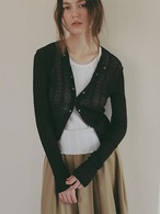 ETRE TOKYO パターンスティッチシアーニットカーディガン 3色展開