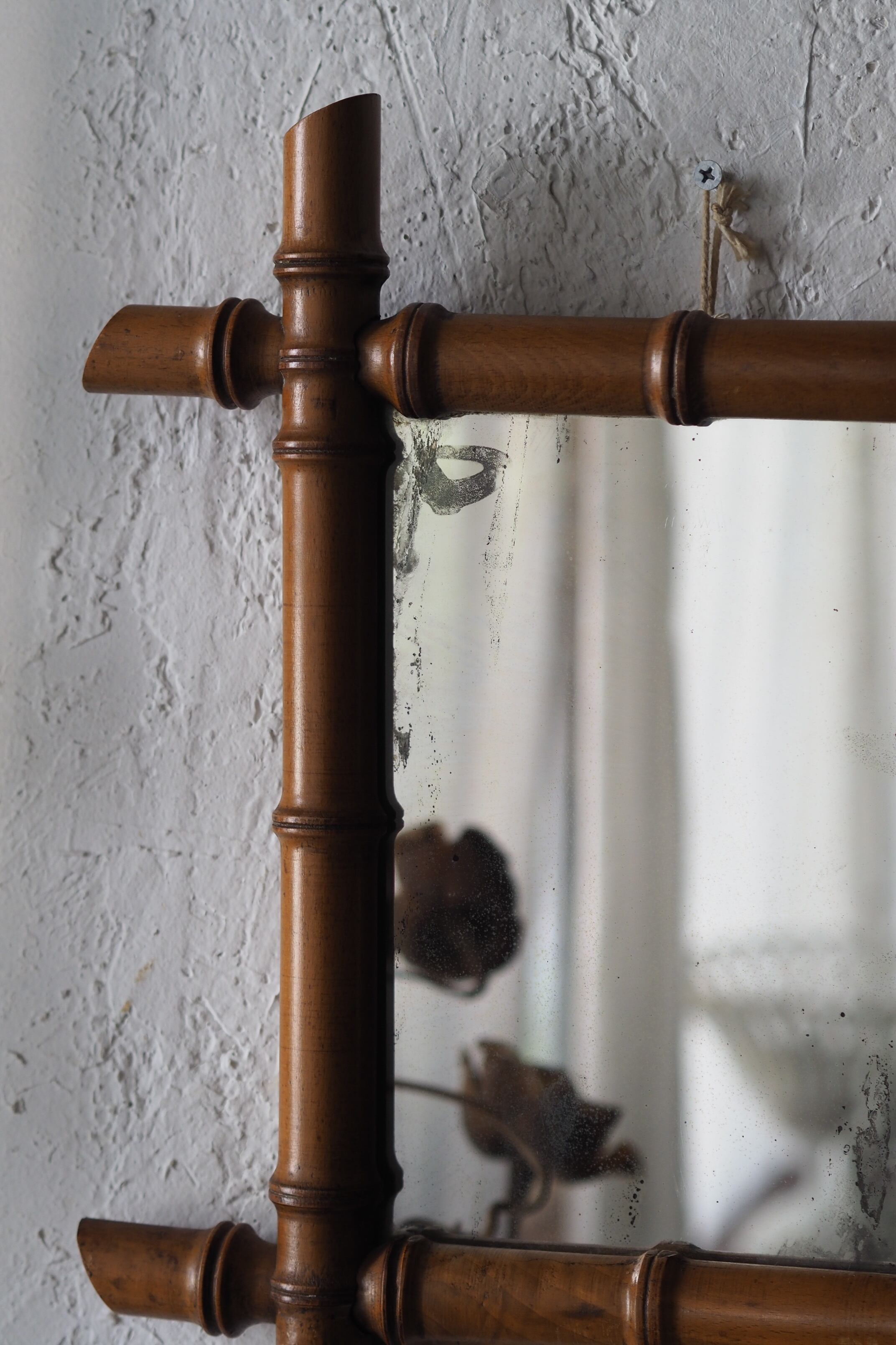 竹フレーム　オーダーメイド 特大バンブーミラー　和風　アンティーク　ヴィンテージ 竹フレーム オーダーメイド 特大バンブーミラー 和風 アンティーク