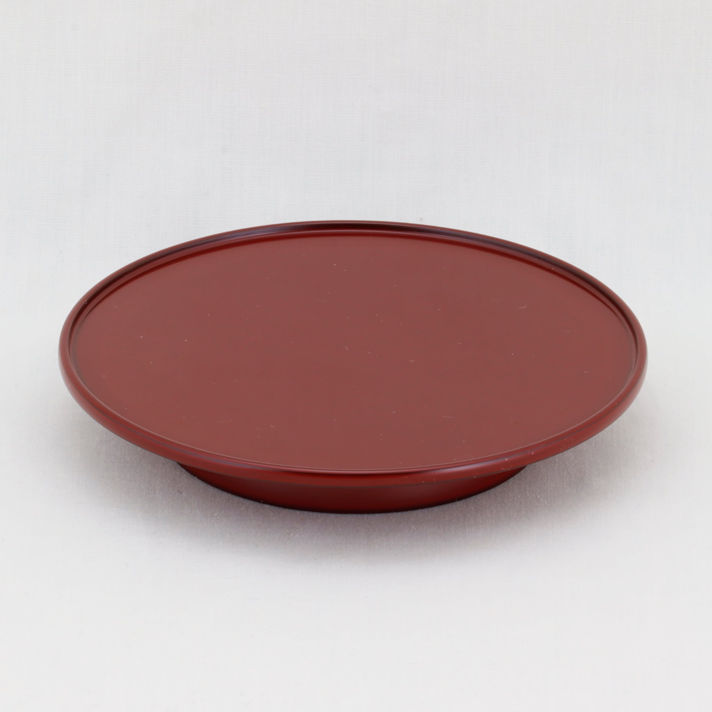1563 輪島塗 銘々皿／高台形／本朱塗無地／五枚組 | 輪島塗 加藤漆器店