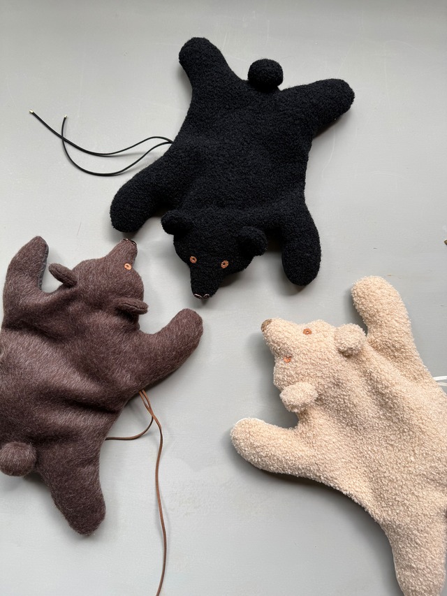 もこもこくまちゃんどんぐりバスケットカバー