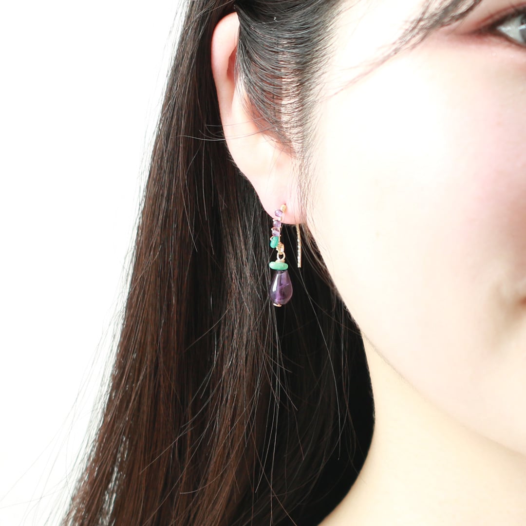 k14gf amethyst turquoise ピアス mm1258 | 【MeiNu（メイニュウ