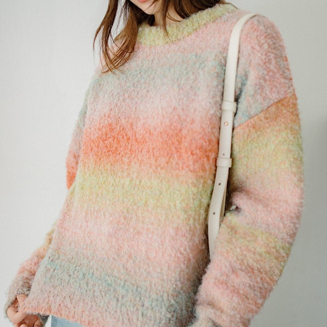 Gradient Rainbow Knit Sweater / グラデーション レインボー ニット セーター