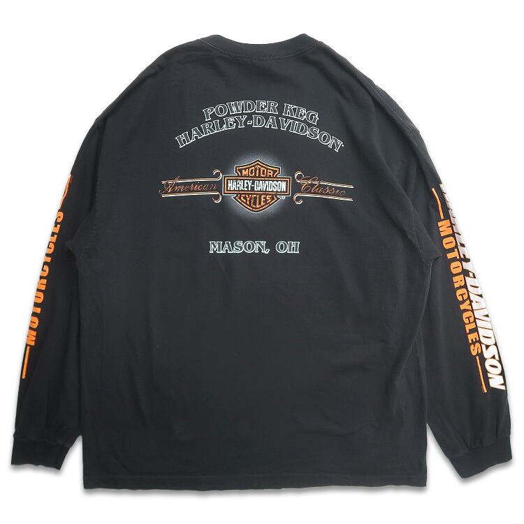 古着 ハーレーダビッドソン プリントロングスリーブTシャツ ロンT