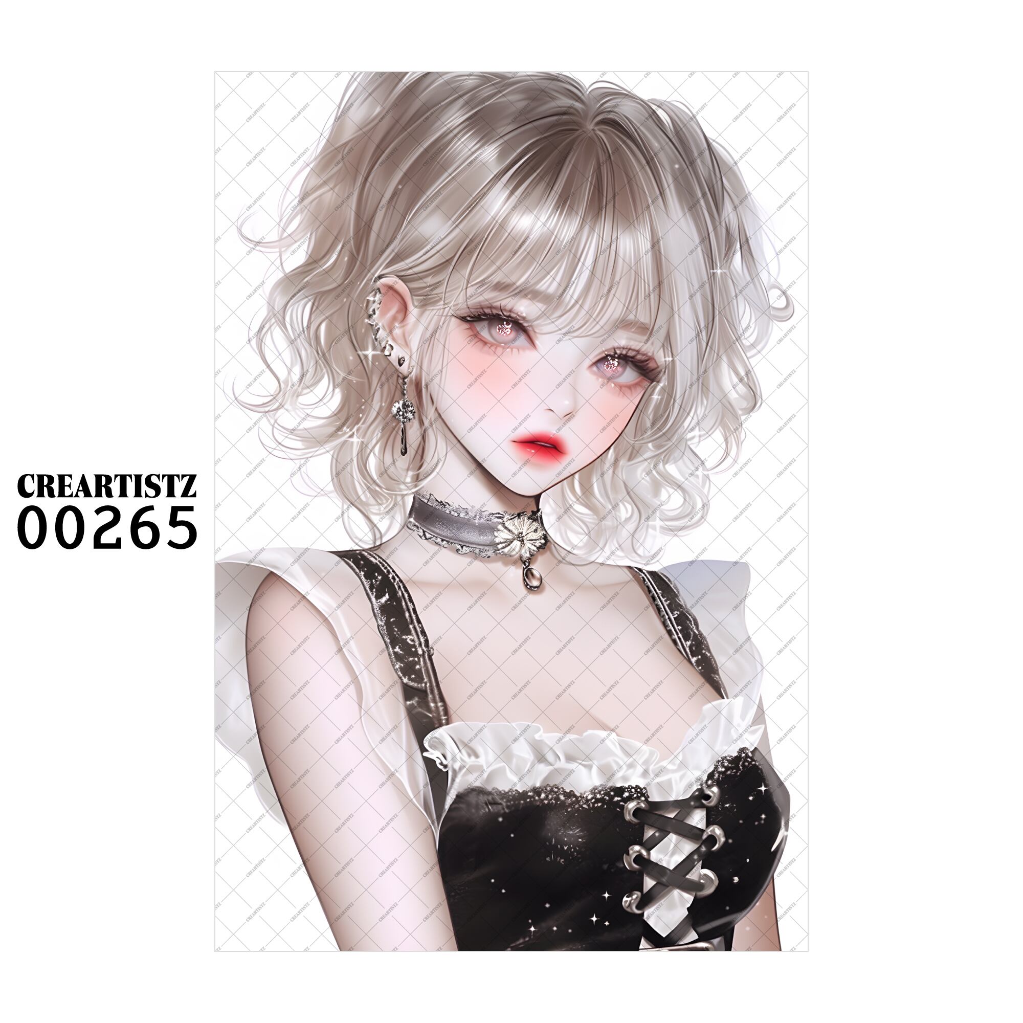 00265 ガール キュート オリジナル ペーパー/ステッカー 4枚セット CREARTISTZ