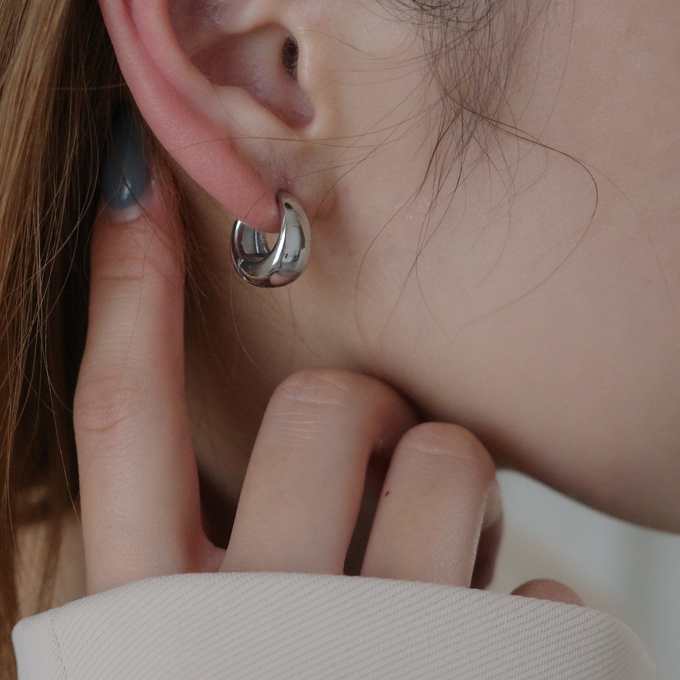 9/30(火)再販売*【イヤカフ・イヤリング】2way stainless plum