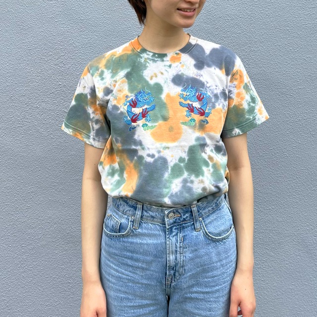 タイダイ龍 Tシャツ橙っぽい方【7.1オンス】