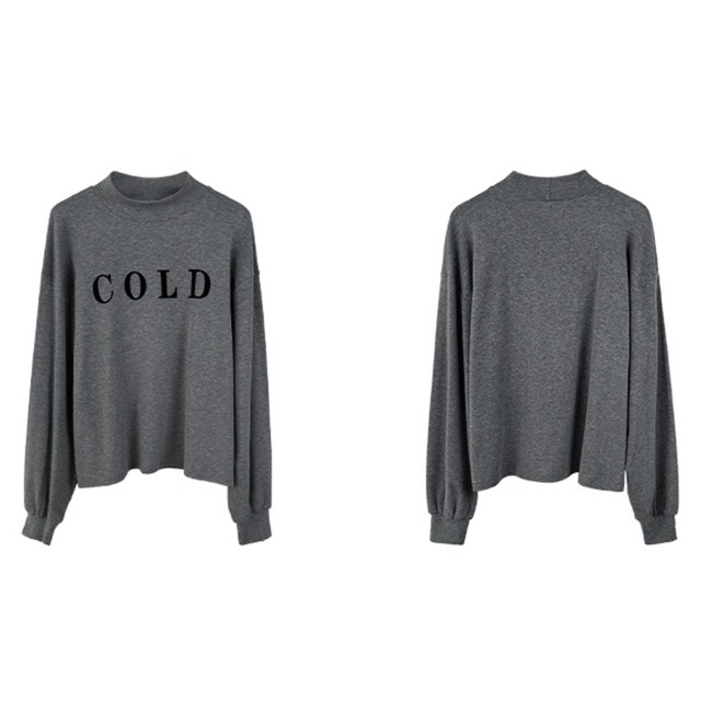 mock-neck pullover　J00119