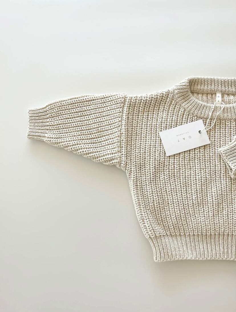 Children's Wide Ribbed Knit Sweater 'Dove' | gerbera select