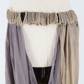 ベリーダンス オリエンタル 衣装 スカート ゴールド系 無地 シンプル 光沢 練習 レッスン 金 透け感 華やか 上品 スリット かわいい ダンス衣装 ステージ イベント ふんわり