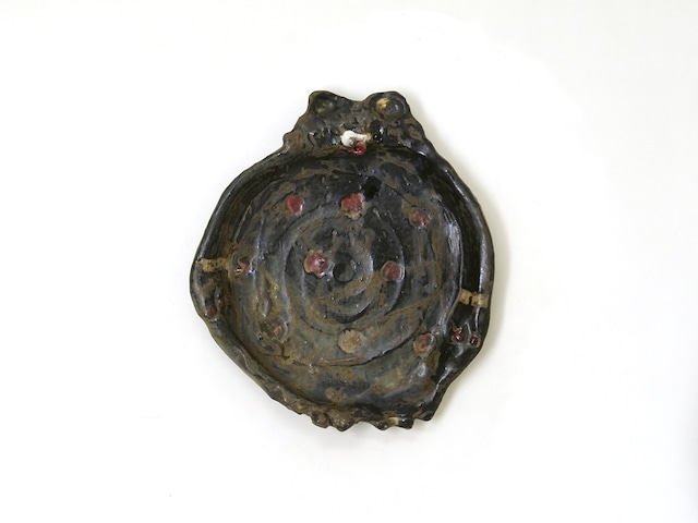 廣田哲哉｜ネコ人皿 水玉