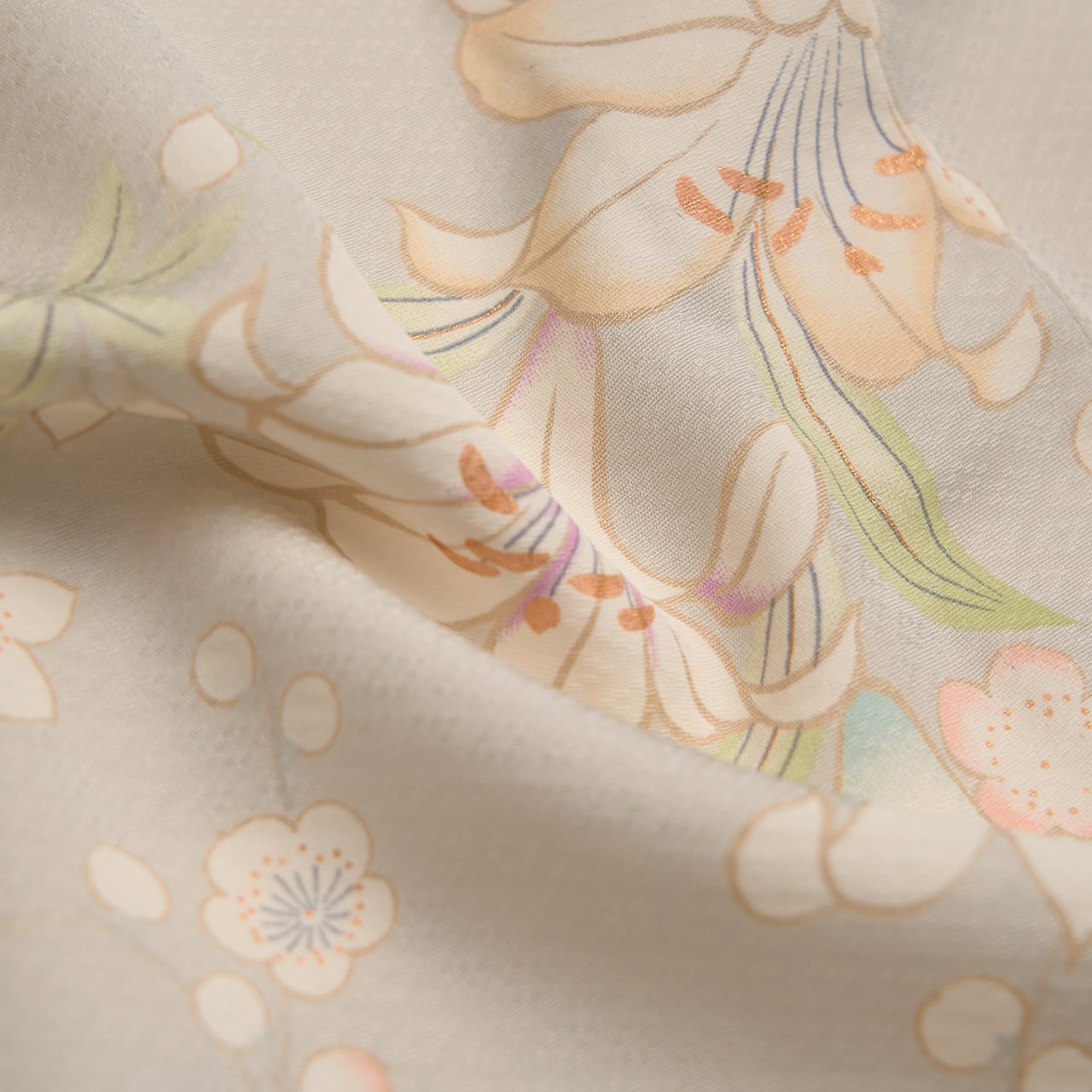 四季のお花の模様 小紋 単衣着物【未着用品】 | かわの屋