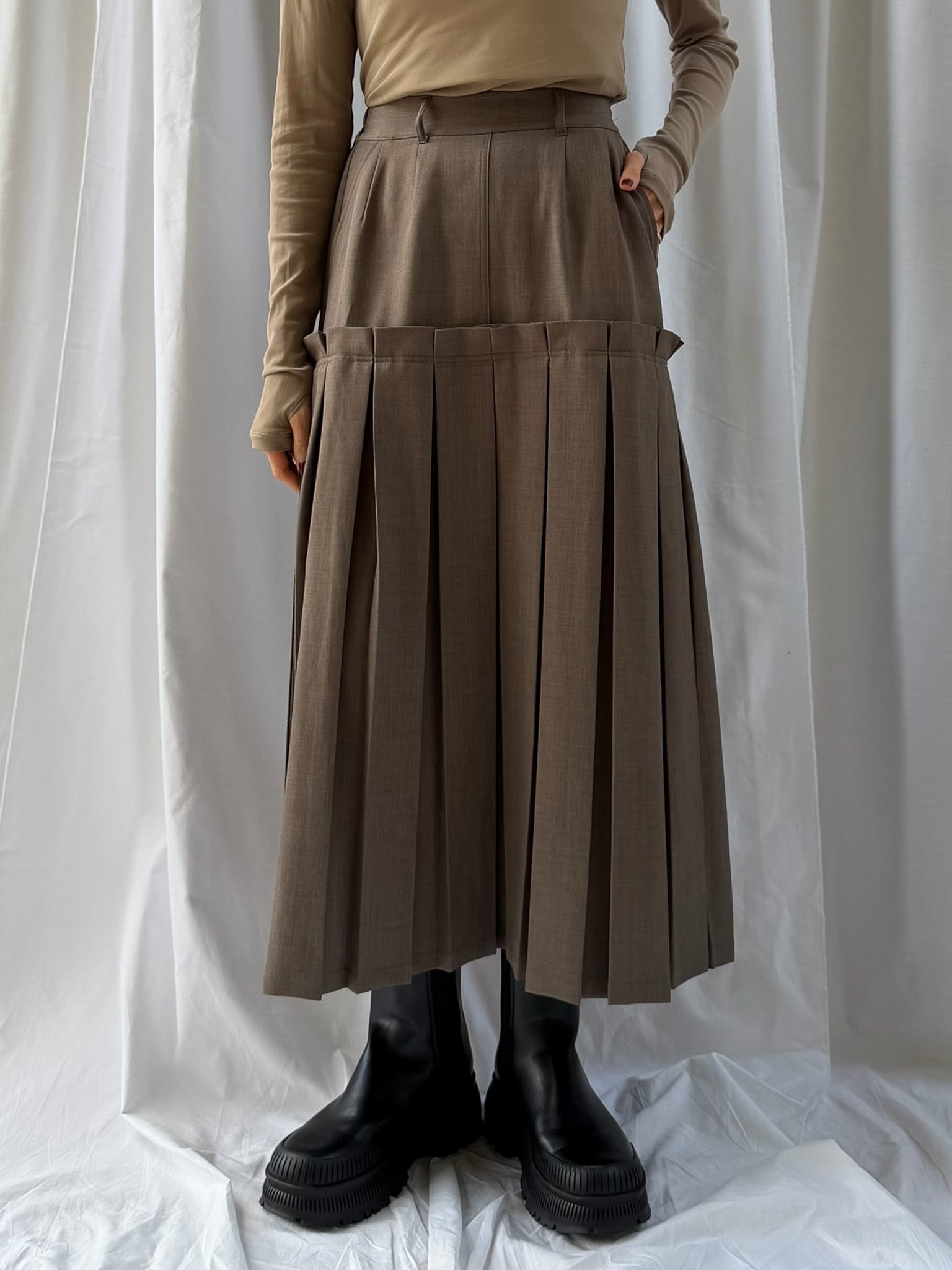 BOX PLEATS SKIRT(ボックスプリーツスカート)【7543107】