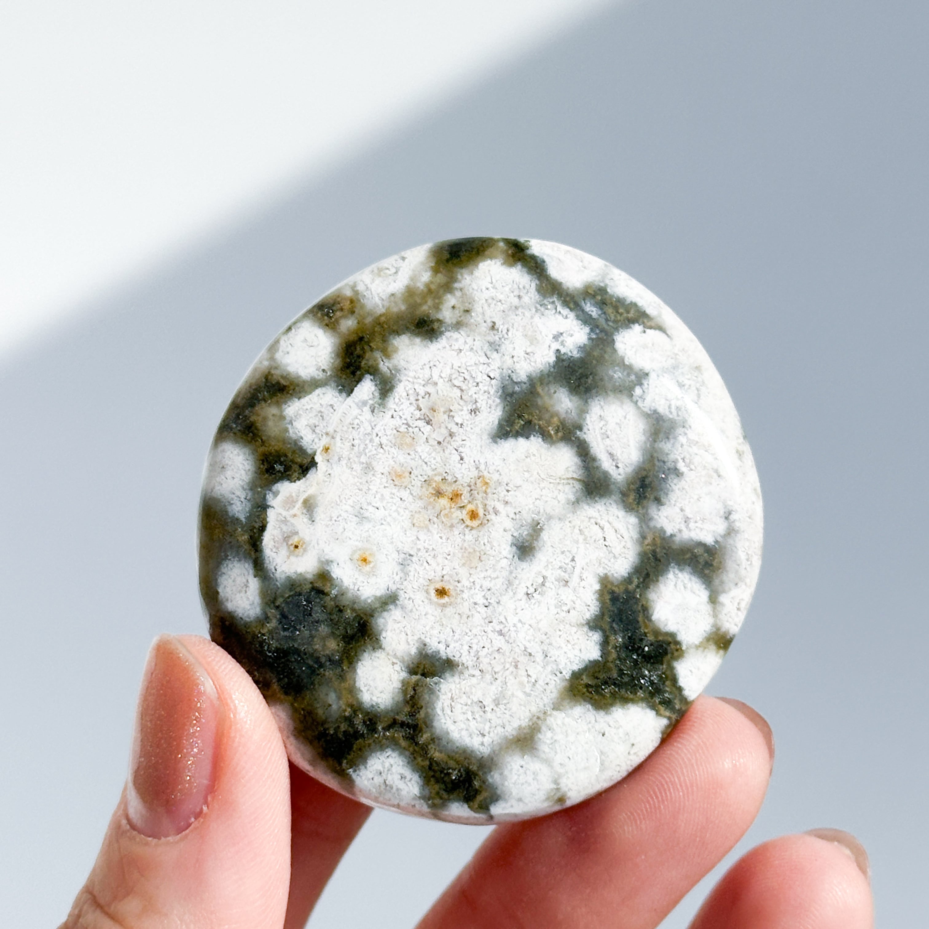 オーシャンジャスパー パームストーン35◇ Ocean Jasper ◇天然石