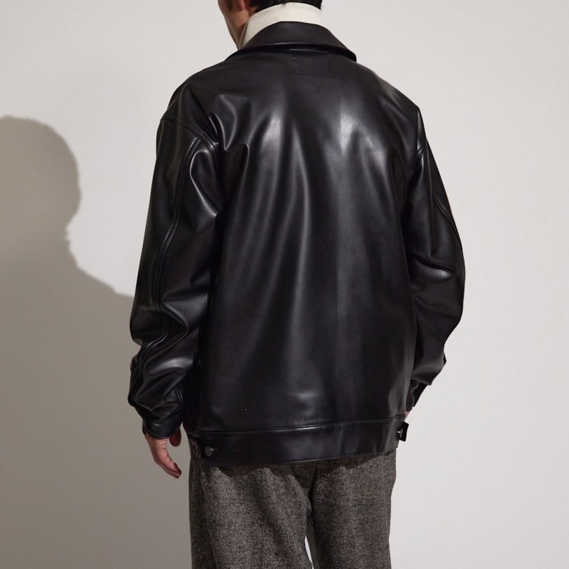 VEGAN LEATHER TRUCKER JK / ヴィーガンレザートラッカージャケット